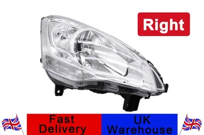 1PCS For Peugeot Partner Mk2 Van 2015-2019 Halogen Headlight Headlamp Right Side - Image 1 of 4
