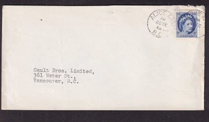 Canada 1954 cover (front) DPO Alice Arm BC to Gault Bros Vancouver - Picture 1 of 1