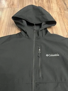 Veste softshell homme Columbia Ascender à capuche grand noir randonnée camping - Photo 1/6