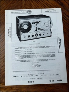 Grabadora manual Photofact Magnecord M30 1955 Indianapolis IN - Imagen 1 de 3