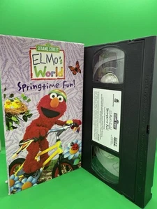 Elmos World Springtime Fun VHS 2002 Sesame Street Classic Cartoon Movie Film - Picture 1 of 2