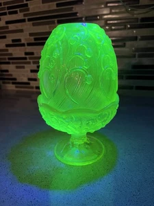 Lámpara Fenton Hada Lirio del Valle Topacio Uranio Opalescente Vaselina BRILLA - Imagen 1 de 8