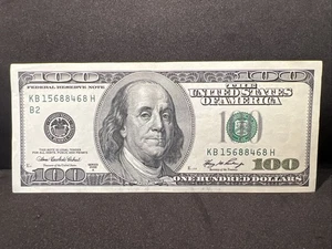 Series 2006 A ~ US One Hundred Dollar Bill $100 ~ New York ~ KB 15688468 H - Picture 1 of 4