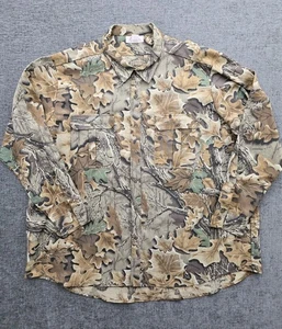 Vintage 80s Sierra Grande Camo Hunting Shirt USA Made 100% Cotton Ripstop 5XT - Picture 1 of 14