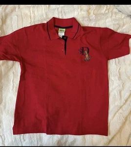 VINTAGE Scooby Doo Polo Shirt Mens Small Red Cartoon Network Golf Adult 90s - Picture 1 of 8