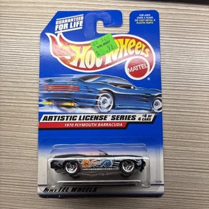 Hot Wheels 1998 Artistic License Series 1970 Plymouth Barracuda Auto schwarz - Bild 1 von 6
