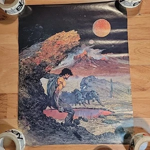 Vintage Frank Frazetta Poster Wolf Moon Poster 1979 fantasy - Picture 1 of 5