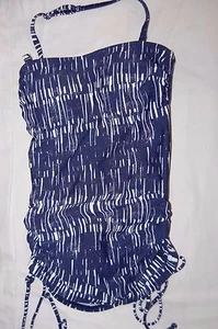 M&S Bandeau Tankini Top Navy Mix Size UK 8 EUR 36 BNWT - Picture 1 of 1