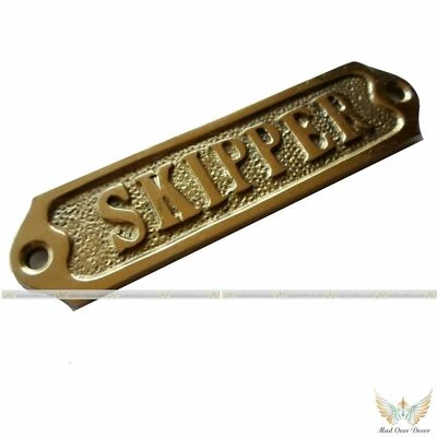 Brass Engraved Ship Plaque "Skipper Tag Home Office Door Sign Skipper Lot of 100 - Image 1 of 3