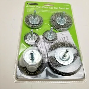 New Warrior 6 Piece Wire Wheel And Cup Brush Set 60475 - Picture 1 of 3