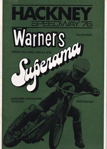 Vintage Speedway Programmes - Warners Superama April 1976 - Picture 1 of 1