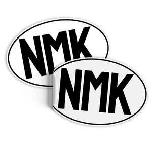 2x country code 17.5x11.5 cm DIN EU standard sticker R226-28 North Macedonia - Picture 1 of 7