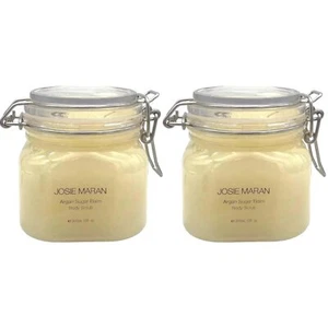 Josie Maran 2-pack 10 oz Argan Sugar Balm Body Scrub Sweet Cranberry - Picture 1 of 1