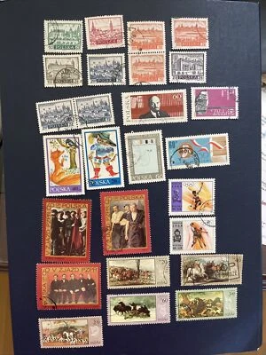 Poland 1960-1968 Used And CTO 26 Stamps And 2 Blocks Of 2 , VF /XF , See Photos - Image 1 of 4