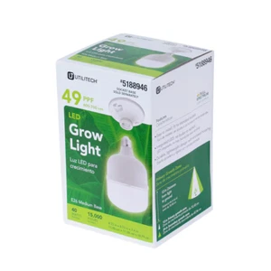 Utilitech Grow bulb 40 -Watt EQ Full spectrum Medium base (E-26) LED Grow Light - Picture 1 of 9