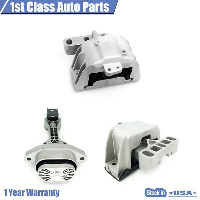 3PCS Engine & Trans Mount Set For 1998-2006 Volkswagen Beetle Golf Jetta - Image 1 of 4