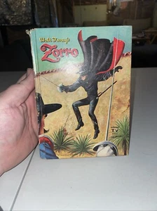 Vintage Walt Disney’s “Zorro” Hardcover Book 1958 Authorized TV Edition - Picture 1 of 7