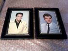 ELVIS PAIR OF 2 ORIGINAL FRAMED PROMOTIONAL GREETINGS SIGNATURE POSTCARDS -1960s