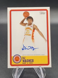 2023 Topps Chrome Mcdonalds All American DJ Wagner Game Day On-card Auto - Picture 1 of 2