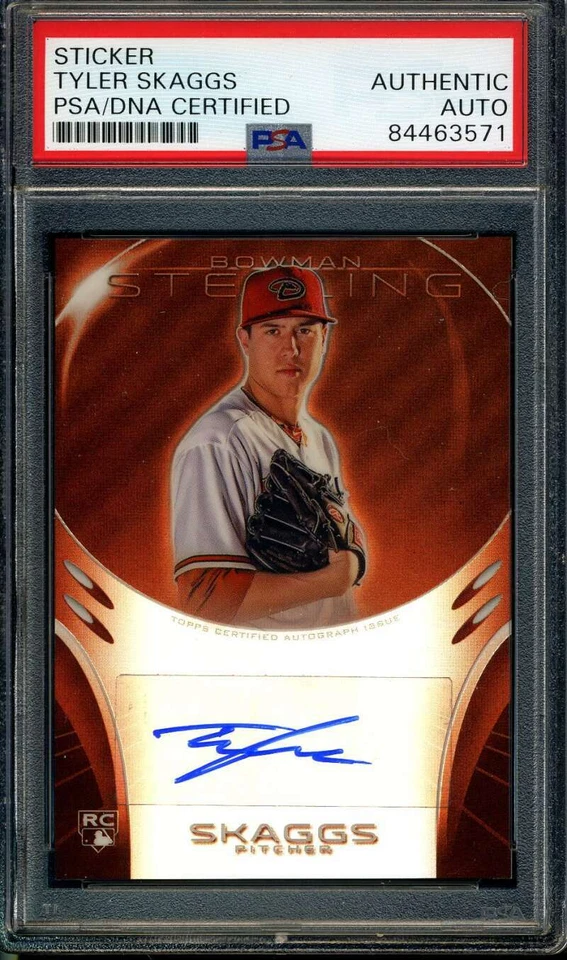 Tyler Skaggs PSA DNA Coa Signed 2013 Bowman Sterling Rookie Autograph - Image 1 of 1