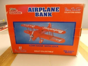 Racing Champions Budweiser #11 Bill Elliott Airplane Die Cast Coin Bank - Picture 1 of 11