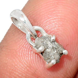 Natural Diamond Rough 925 Sterling Silver Pendant Jewelry BP159807