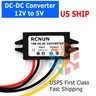Waterproof DC-DC Converter 12V Step Down to 5V Power Supply Module 3A 15W BLACK