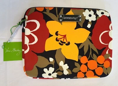Vera Bradley Bittersweet Neoprene Tablet eReader Sleeve 10x8 Padded Zipper N22 - Image 1 of 4