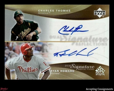 2005 Reflections Dual Signatures Charles Thomas, Ryan Howard AUTO - Image 1 of 2