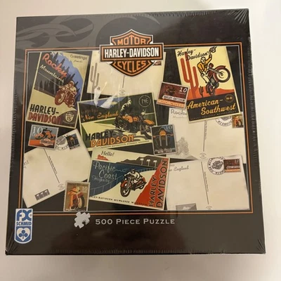 Rompecabezas Harley-Davidson 500 piezas 24 x 18 postal viaje 2004 FX Schmid 81347 Foto 1 de 4
