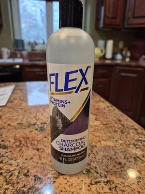 Champú Flex Hair Carbón Vitaminas Desintoxicantes + Proteína 16 OZ Limpieza Nutritiva Foto 1 de 2