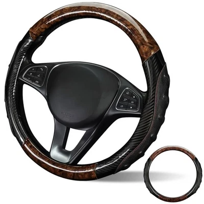 Cubierta de grano de madera transpirable para volante de coche Toyota Foto 1 de 4