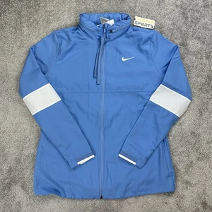 Nike Dri-Fit Full Zip Jacket Womens Large Lightweight Hooded CJ1796-453 - Picture 1 of 11