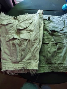 Vintage Ralph Lauren Men's Military Heavy Cargo Shorts 34 Lot Of 2 - Picture 1 of 10