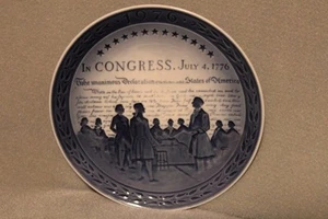 United States Bicentenary 1976 Plate Royal Copenhagen - Picture 1 of 4