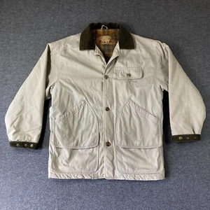 Vintage St. John's Bay Barn Chore Coat Mens Medium M Beige Corduroy Collar - Picture 1 of 11