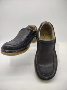 Dr Martens Loafers Black Pebbled Leather Casual Slip On Shoe Mens 7 Women 8 - Picture 1 of 10