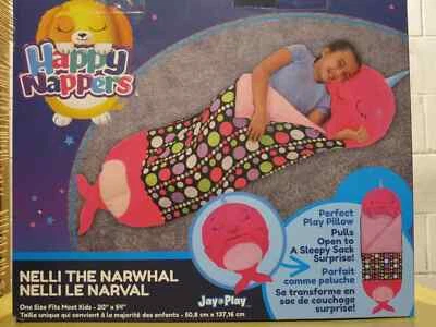 Saco de Dormir Happy Nappers Rosa Nellie Narwhal 54" x 20" ¡¡NUEVO PRECIO 2025!!! Foto 1 de 3