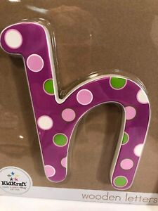 6” Decorative Letter H Sweet Pattern New/Sealed Wall Decor CUTE! Free Shipping