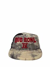 Vintage 80’s BUD BOWL Tye Dye Styled Snapback Trucker Hat Nylon
