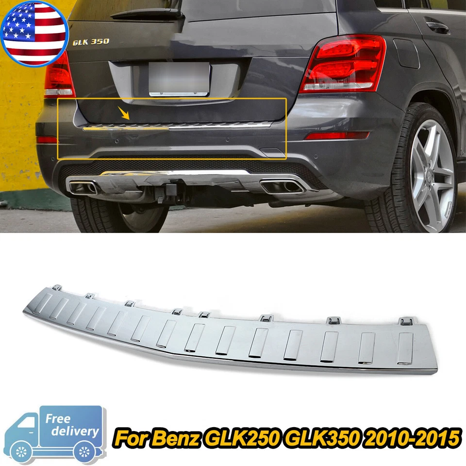 For Mercedes Benz GLK350 GLK250 2010-2015 Chrome Rear Bumper Step Plate Cover - Image 1 of 4