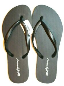 American Eagle by Payless Women's Black Flip Flops Beach Thong Slippers 
