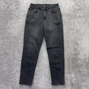 American Eagle Jeans Damen 4 Reg Schwarz Mom Jeans High Rise Preppy Denim Stretch - Bild 1 von 10