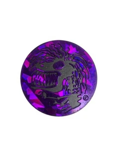 Plástico POG Slammer Kini 1994 Federación Mundial de Pog #4 WPF T-Rex Lámina Púrpura - Imagen 1 de 2