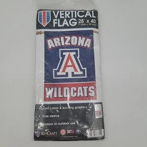 Arizona Wildcats 28x40 Vertical Flag Indoor Outdoor Use NCAA Wild Cats Dorm Room - Picture 1 of 4