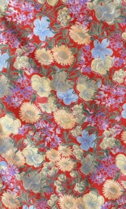 Vintage Tango By Max Raab Neck Tie Flower Garden Bouquet Spring Cotton USA Made - Picture 1 of 6