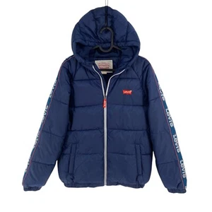 Levi's Boys Blue Padded Puffer Hooded Jacket Coat Size 16 Years 176 cm - Picture 1 of 11