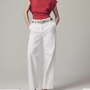 J Crew Jeans Womens 27 Wide Leg Essential White Denim High Rise Relaxed Baggy - Picture 1 of 16