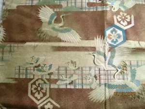 Oriental theme, brown, green, teal w/gold highlights Ro Gregg for Northcott - Picture 1 of 1