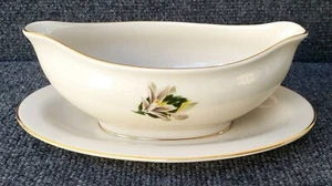 Fine Arts REMEMBERANCE China Gravy Boat with Attached Underplate [VHTF] (EUC) - Picture 1 of 6